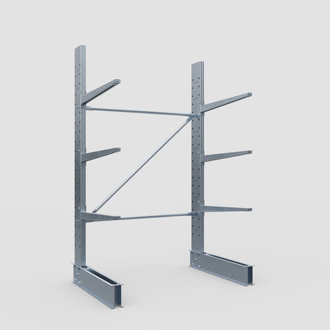 Cantilever Rack - Single Sided - Standard Duty - Hot Dip Galvanized - Full Bay - Height 2500mm