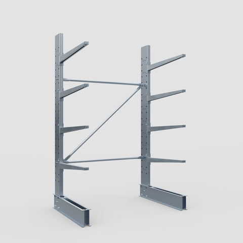 Cantilever Rack - Single Sided - Standard Duty - Hot Dip Galvanized - Full Bay - Height 2500mm