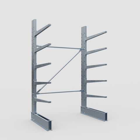 Cantilever Rack - Single Sided - Standard Duty - Hot Dip Galvanized - Full Bay - Height 2500mm