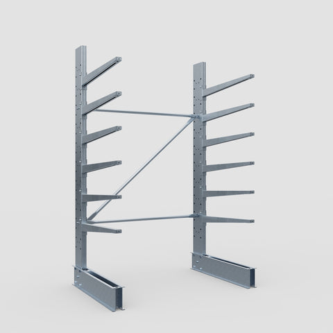 Cantilever Rack - Single Sided - Standard Duty - Hot Dip Galvanized - Full Bay - Height 2500mm