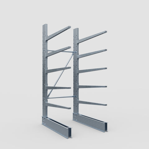 Cantilever Rack - Single Sided - Standard Duty - Hot Dip Galvanized - Full Bay - Height 2500mm