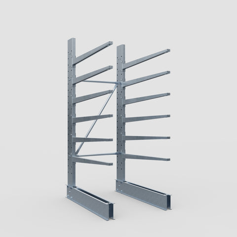 Cantilever Rack - Single Sided - Standard Duty - Hot Dip Galvanized - Full Bay - Height 2500mm