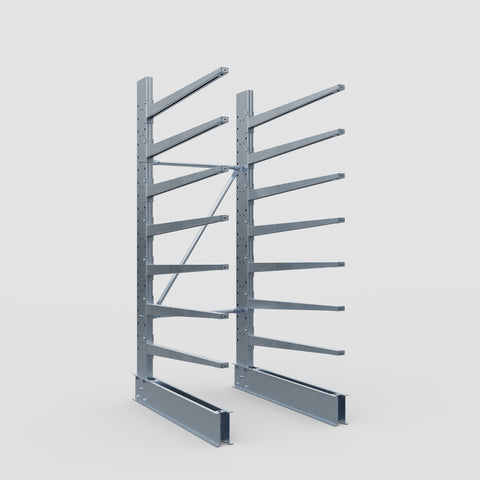 Cantilever Rack - Single Sided - Standard Duty - Hot Dip Galvanized - Full Bay - Height 2500mm