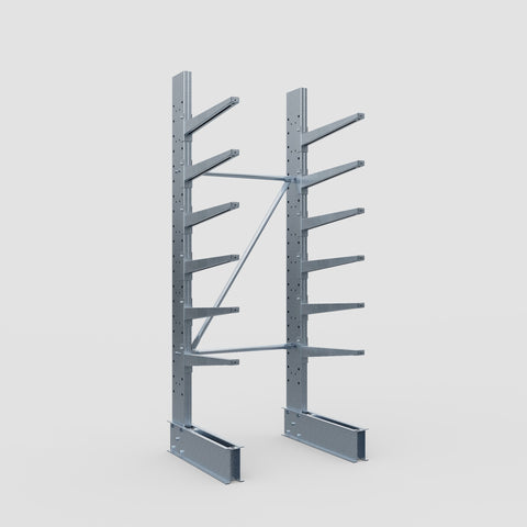 Cantilever Rack - Single Sided - Standard Duty - Hot Dip Galvanized - Full Bay - Height 2500mm