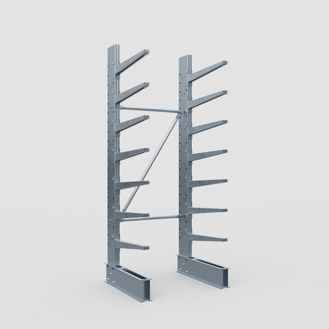 Cantilever Rack - Single Sided - Standard Duty - Hot Dip Galvanized - Full Bay - Height 2500mm