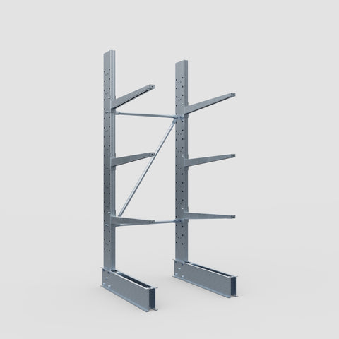 Cantilever Rack - Single Sided - Standard Duty - Hot Dip Galvanized - Full Bay - Height 2500mm