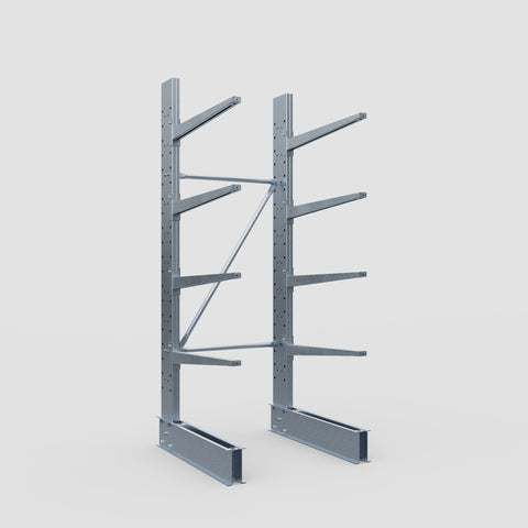 Cantilever Rack - Single Sided - Standard Duty - Hot Dip Galvanized - Full Bay - Height 2500mm