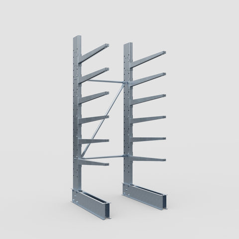 Cantilever Rack - Single Sided - Standard Duty - Hot Dip Galvanized - Full Bay - Height 2500mm