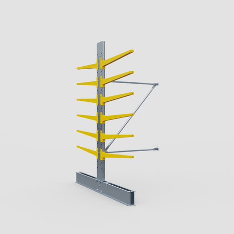 Cantilever Rack - Double Sided - Standard Duty - Powder Coated - Add-On Bay - Height 2500mm