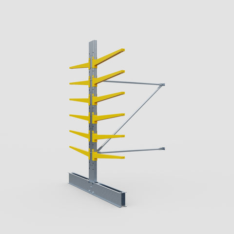 Cantilever Rack - Double Sided - Standard Duty - Powder Coated - Add-On Bay - Height 2500mm