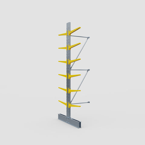 Cantilever Rack - Double Sided - Standard Duty - Powder Coated - Add-On Bay - Height 3500mm