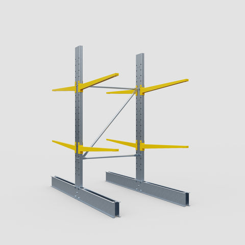 Cantilever Rack - Double Sided - Standard Duty - Powder Coated - Full Bay - Height 2500mm