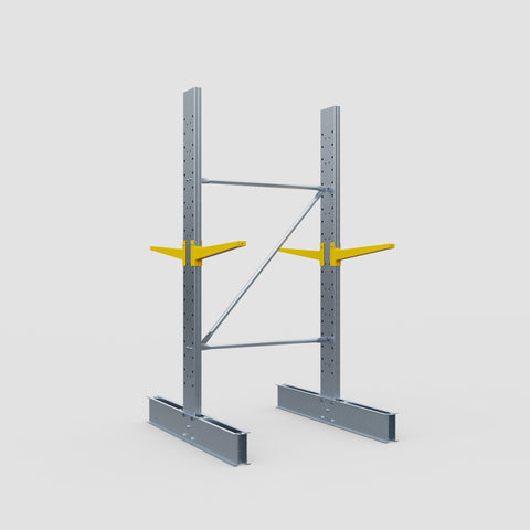 Cantilever Rack - Double Sided - Standard Duty - Powder Coated - Full Bay - Height 2500mm