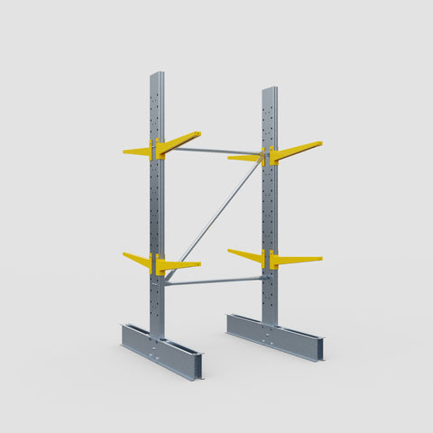 Cantilever Rack - Double Sided - Standard Duty - Powder Coated - Full Bay - Height 2500mm