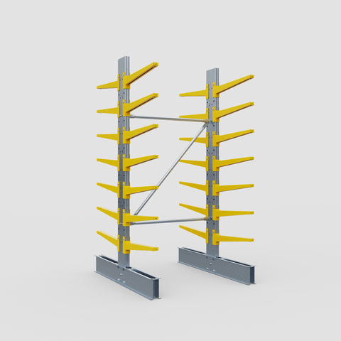 Cantilever Rack - Double Sided - Standard Duty - Powder Coated - Full Bay - Height 2500mm