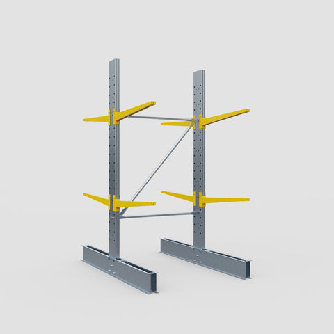 Cantilever Rack - Double Sided - Standard Duty - Powder Coated - Full Bay - Height 2500mm