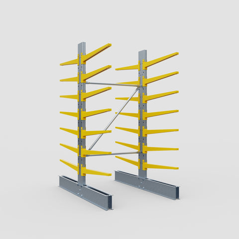 Cantilever Rack - Double Sided - Standard Duty - Powder Coated - Full Bay - Height 2500mm