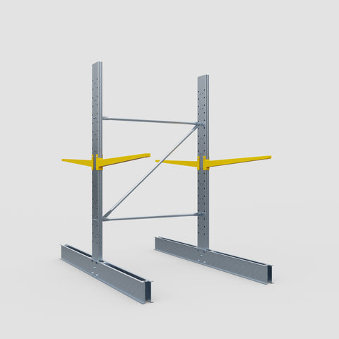 Cantilever Rack - Double Sided - Standard Duty - Powder Coated - Full Bay - Height 2500mm