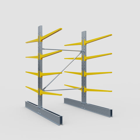 Cantilever Rack - Double Sided - Standard Duty - Powder Coated - Full Bay - Height 2500mm