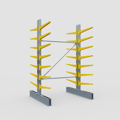 Cantilever Rack - Double Sided - Standard Duty - Powder Coated - Full Bay - Height 2500mm