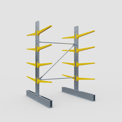 Cantilever Rack - Double Sided - Standard Duty - Powder Coated - Full Bay - Height 2500mm