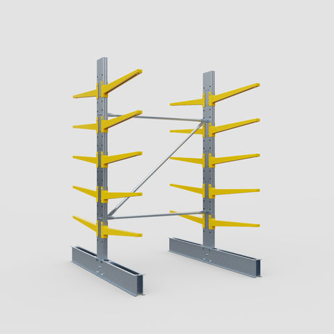 Cantilever Rack - Double Sided - Standard Duty - Powder Coated - Full Bay - Height 2500mm