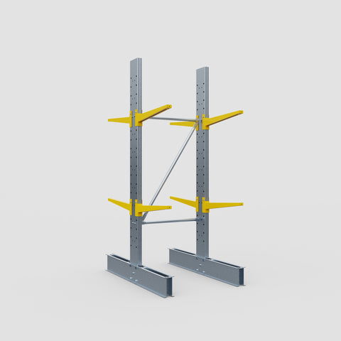 Cantilever Rack - Double Sided - Standard Duty - Powder Coated - Full Bay - Height 2500mm