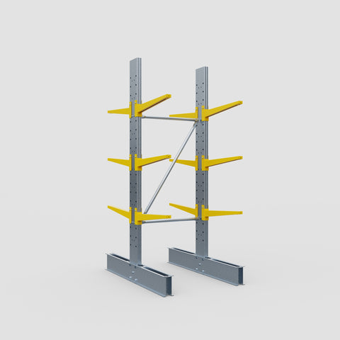 Cantilever Rack - Double Sided - Standard Duty - Powder Coated - Full Bay - Height 2500mm