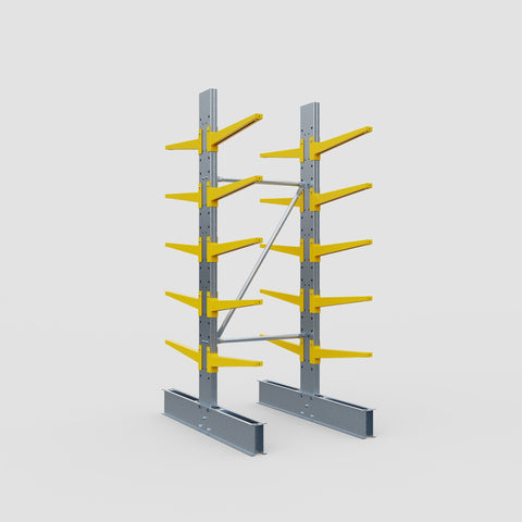 Cantilever Rack - Double Sided - Standard Duty - Powder Coated - Full Bay - Height 2500mm