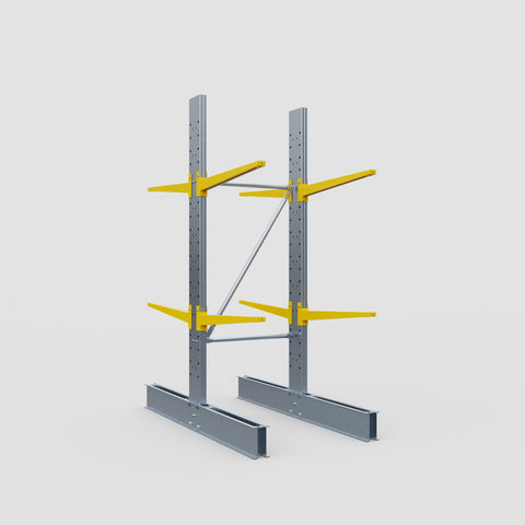 Cantilever Rack - Double Sided - Standard Duty - Powder Coated - Full Bay - Height 2500mm