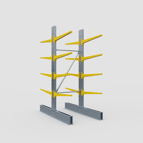 Cantilever Rack - Double Sided - Standard Duty - Powder Coated - Full Bay - Height 2500mm