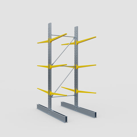 Cantilever Rack - Double Sided - Standard Duty - Powder Coated - Full Bay - Height 3500mm