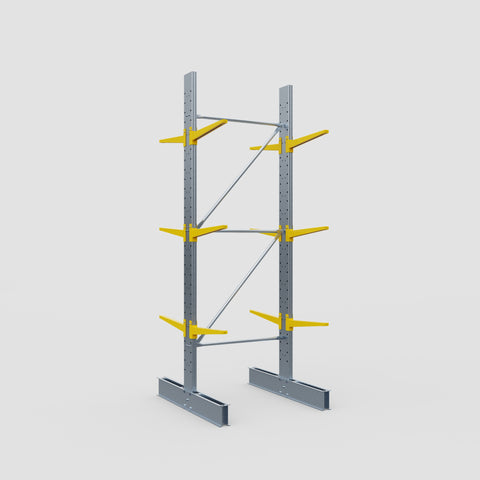 Cantilever Rack - Double Sided - Standard Duty - Powder Coated - Full Bay - Height 3500mm