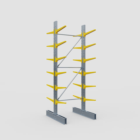 Cantilever Rack - Double Sided - Standard Duty - Powder Coated - Full Bay - Height 3500mm