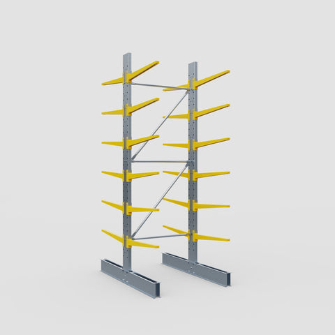 Cantilever Rack - Double Sided - Standard Duty - Powder Coated - Full Bay - Height 3500mm