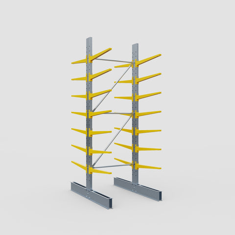 Cantilever Rack - Double Sided - Standard Duty - Powder Coated - Full Bay - Height 3500mm