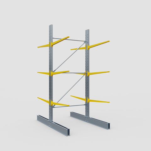 Cantilever Rack - Double Sided - Standard Duty - Powder Coated - Full Bay - Height 3500mm