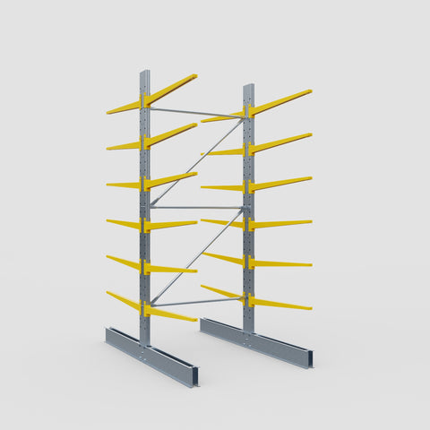 Cantilever Rack - Double Sided - Standard Duty - Powder Coated - Full Bay - Height 3500mm