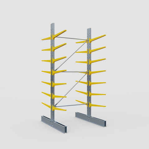 Cantilever Rack - Double Sided - Standard Duty - Powder Coated - Full Bay - Height 3500mm