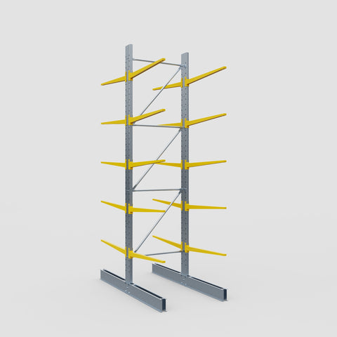 Cantilever Rack - Double Sided - Standard Duty - Powder Coated - Full Bay - Height 4500mm