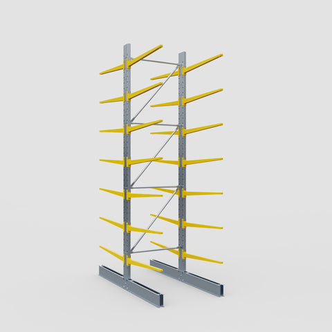 Cantilever Rack - Double Sided - Standard Duty - Powder Coated - Full Bay - Height 4500mm