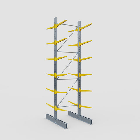 Cantilever Rack - Double Sided - Standard Duty - Powder Coated - Full Bay - Height 4500mm