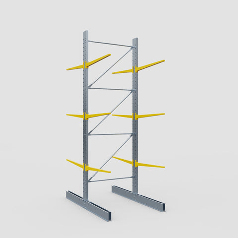 Cantilever Rack - Double Sided - Standard Duty - Powder Coated - Full Bay - Height 4500mm