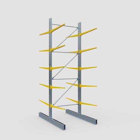 Cantilever Rack - Double Sided - Standard Duty - Powder Coated - Full Bay - Height 4500mm