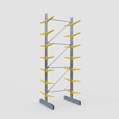 Cantilever Rack - Double Sided - Standard Duty - Powder Coated - Full Bay - Height 4500mm