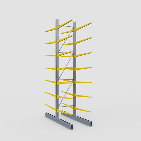 Cantilever Rack - Double Sided - Standard Duty - Powder Coated - Full Bay - Height 4500mm