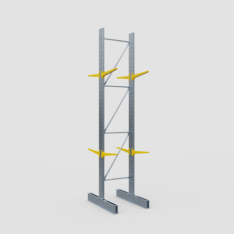 Cantilever Rack - Double Sided - Standard Duty - Powder Coated - Full Bay - Height 4500mm