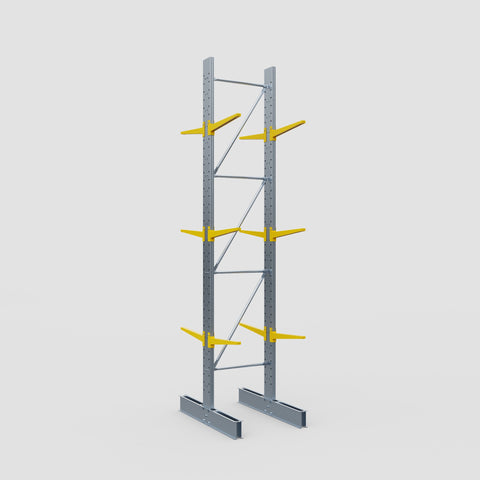 Cantilever Rack - Double Sided - Standard Duty - Powder Coated - Full Bay - Height 4500mm