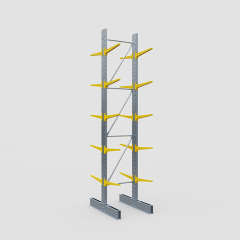 Cantilever Rack - Double Sided - Standard Duty - Powder Coated - Full Bay - Height 4500mm