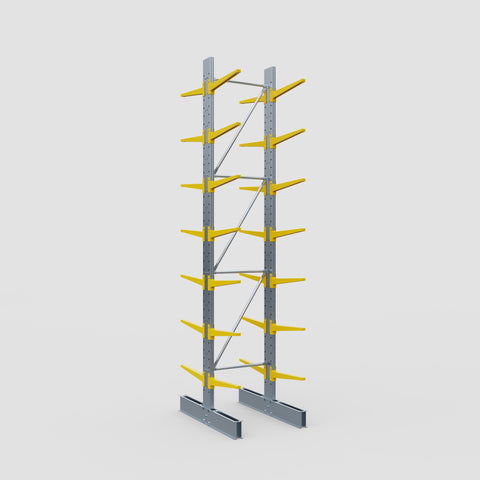 Cantilever Rack - Double Sided - Standard Duty - Powder Coated - Full Bay - Height 4500mm